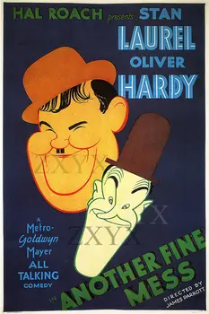 Teine Trahv Jama Vintage Laurel ja Hardy Filmi Plakat