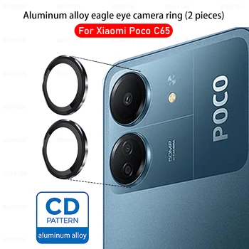 Eest Xiaomi Poco C65 C 65 Alumiinium Kaamera Ringi Redmi 13C Karastatud Klaas Objektiivi Kaitsev Ekraan Kaitsja Taust Kate