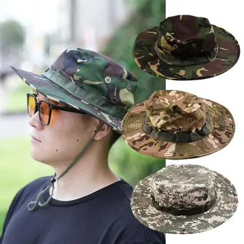 Taktikaline Jahindus Boonie Hat Sõjalise Camo Kopp Päike Telkimine ühise Põllumajanduspoliitika Mütsid Kalamees String Mehed Koos Väljas Kalapüügi Veekindel V9X8
