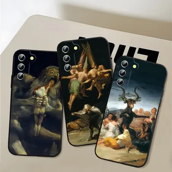 Hispaania Francisco Goya Kunsti Telefoni Puhul Samsungi S23 S21 S22 S30 S20 S9 S10 S8 S7 S6 Pro Plus Serv Ultra Fe Lite Silikoonist Kate