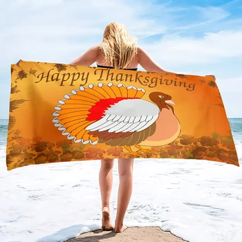 Happy Thanksgiving Päev Ranna Rätik Liiva Kiireks Kuivatamiseks Pehme, Imav, Vann, Vannituba Köök 