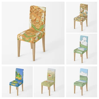 Kodus tooli kate Toolid köök Hõlmab toolid reguleeritav söögituba elastne fabricchairs hõlmab tooli kate pulm