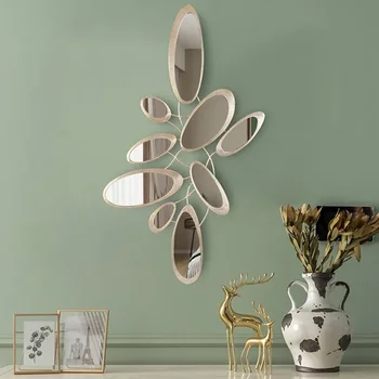 suur mudel Dekoratiivse seina peeglid, esteetiline disain Ebaregulaarne Käsitöö-peeglid Luksus espelho kodu-ja teenetemärgi GY50DM