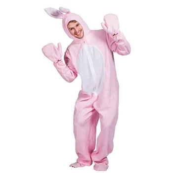 Meeste Easter Bunny Kombekas Pidžaama Lihavõtted Lava Rekvisiidid Sleepwear Kostüüm Täiskasvanud Mehed Roosa Jänes Riided Karnevali Kostüüm