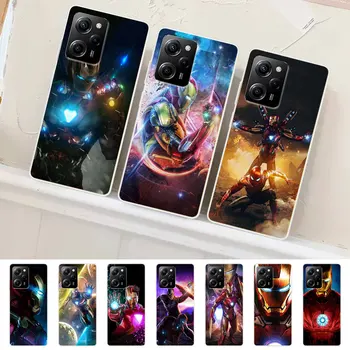 Marvel Iron Man Kangelane puhul Xiaomi Poco X5 M5s X3 NFC M5 X4 GT F3 F2 M3 Pocophone F1 M4 M2 Pro TPÜ Pehme Selge Telefoni Kate Capa