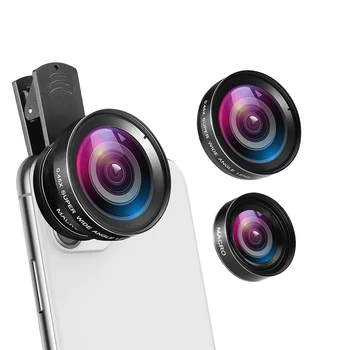 Makro HD Kaamera Objektiiv 2 in 1 Mobiiltelefoni Objektiivi 0.45 Korda Ultra lainurk 12,5-ga korrutatud iPhone 12 11 8 7 6 XS Huawei Xiaomi Sam