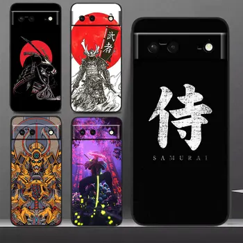 Samurai, Ninja Telefoni Puhul Google Pixel 7 Pro 6 Pro 6A 5A 5 4 4 A XL 5G Musta Pehme Kaas Fundas Kate