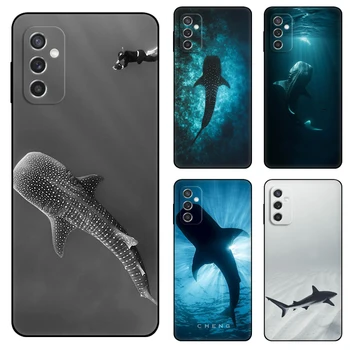 Ookeani Whale Shark Ujumise Luksus Must Tpü Case For Samsung Galaxy F23 M12 M22 M23 M32 4G M52 5G M30S M21 A04s