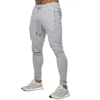 Sügisel Uus Joggers Püksid Meestele Töötab Sweatpants Jõusaal Fitness Sport Slim Püksid Mees Tahke Koolitus Põhjad Puuvill Jälgida Püksid