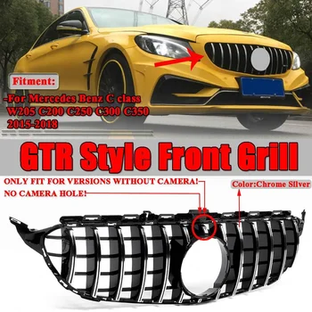 W205 AMG GT Stiilis Grill Auto esistange Iluvõre Racing Grillid Keha Komplekt Mercedes Benz W205 2015-2018 Grill Väljast Osad