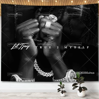 Räppar Lil Tjay Album Art Plakatid Seinal Ripuvad Seinavaibad Esteetiline Tuba Decor Hip-Pop Laulja Tapestrys Kodu Kaunistamiseks Maalid