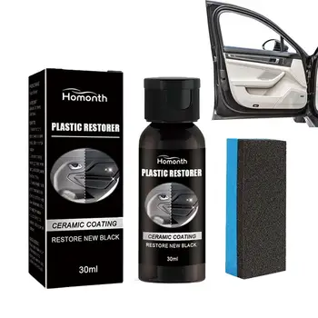 30 ml Auto Plastikust Taastavat Tagasi Must Läikiv Auto puhastusvahendid Renoveerimine Agent Auto Auto Salongi Puhastus